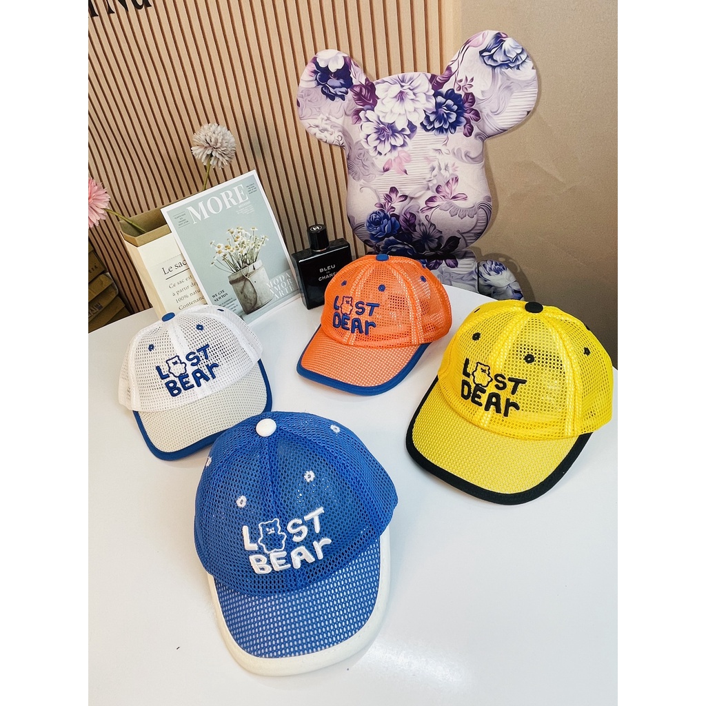 Mũ lưỡi trai lưới thoáng khí dành cho bé chữ thêu siêu bền - Hàng Quảng Châu Cao Cấp (M19)