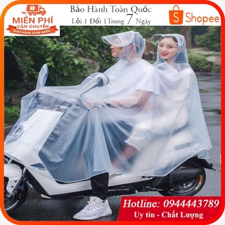 Áo mưa cánh rơi Hàn Quốc có kính che mặt trong suốt trắng chất xịn