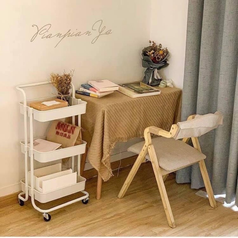 XE ĐẨY/ KỆ TẦNG SPA ĐA NĂNG DECOR ĐỒ CHO BÉ, TẢ BỈM, PHỤ KIỆN, QUAY TIKTOK, PHÒNG NGỦ, NHÀ TẮM, BẾP