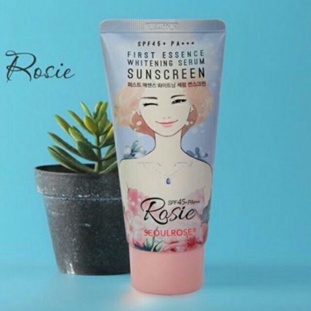 MẪU MỚI 2019 Kem chống nắng Rosie First Essence Whitening Serum Sunscreen