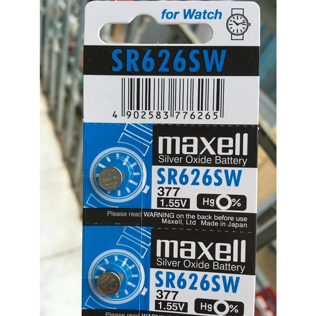 Pin Đồng hồ đeo tay Maxell SR626SW 1.55V 377 vỉ 5 viên