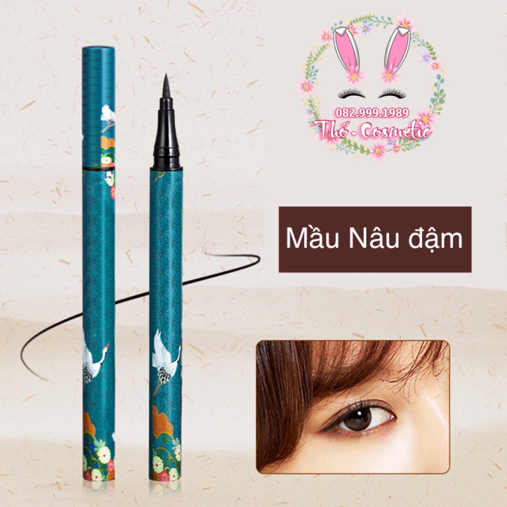 Bút kẻ mắt đen 1001 nội địa phong cách Trung Hoa 2 màu xanh , đỏ nét mảnh lâu trôi