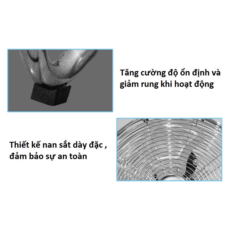 Quạt công nghiệp 80W quạt sàn 12 inch có cánh sắt cao cấp, chất lượng