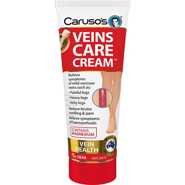 KEM BÔI CẢI THIỆN GIÃN TĨNH MẠCH CARUSOS VEINS CARE CREAM 75G HÀNG NỘI ĐỊA ÚC CHÍNH HÃNG - 9801