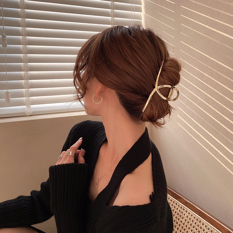 Kẹp tóc hình cá mập bằng kim loại phong cách Hàn Quốc cho nữ