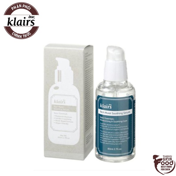Tinh Chất Dưỡng Ẩm Sâu Klairs Rich Moist Soothing Serum 80ml