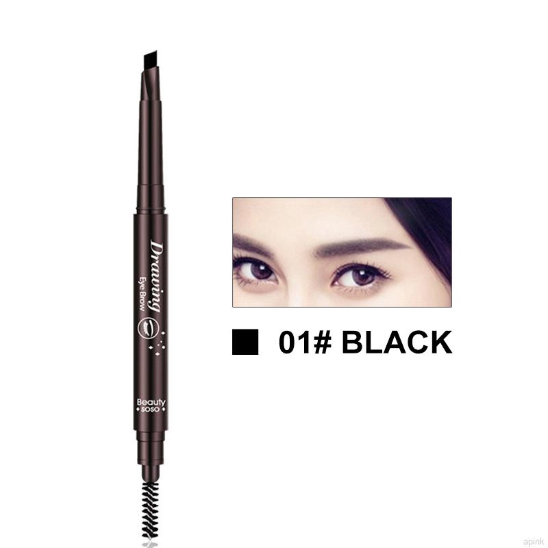 [Hàng mới về] Bút Kẻ Lông Mày Hai Đầu Xoay Tự Động Chống Thấm Nước Lâu Trôi Màu Sắc Dễ Sử Dụng