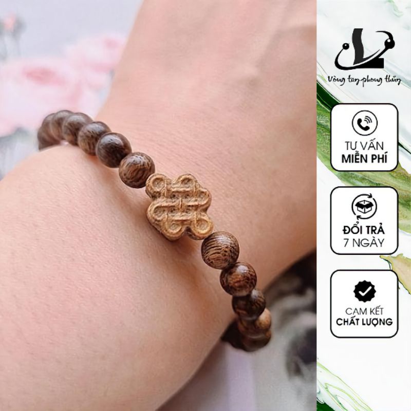 Vòng Trầm Tốc 6ly Mix Chamr Kết Đồng Tâm Cát Tường - N33 | BigBuy360 - bigbuy360.vn