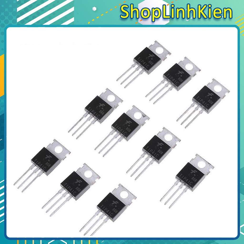 Transistor TIP41C TO220 NPN 6A 100V/ Tran NPN chân cắm