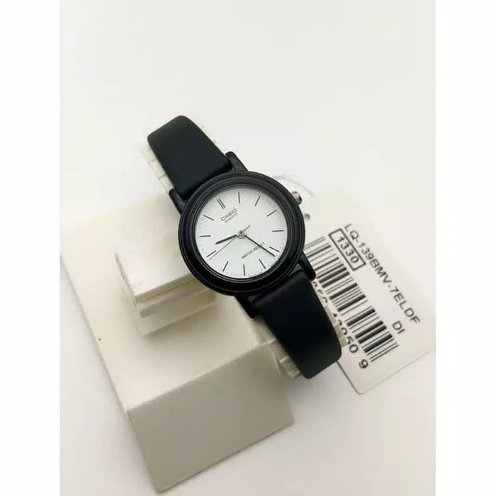 ĐỒNG HỒ NỮ CASIO LQ-139BMV-7ELDF Chính Hãng - Dây nhựa đen - Mặt kim trắng - bảo hành 12 tháng