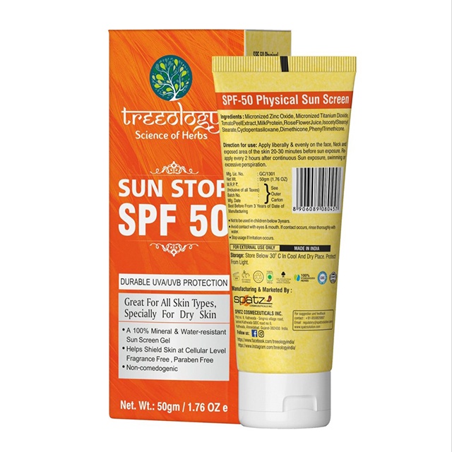 Kem Chống Nắng Treeology Phổ Rộng SPF50 Dùng Cho Mọi Loại Da, Đặc Biệt Da Khô - Treeology Sun Stop SPF 50