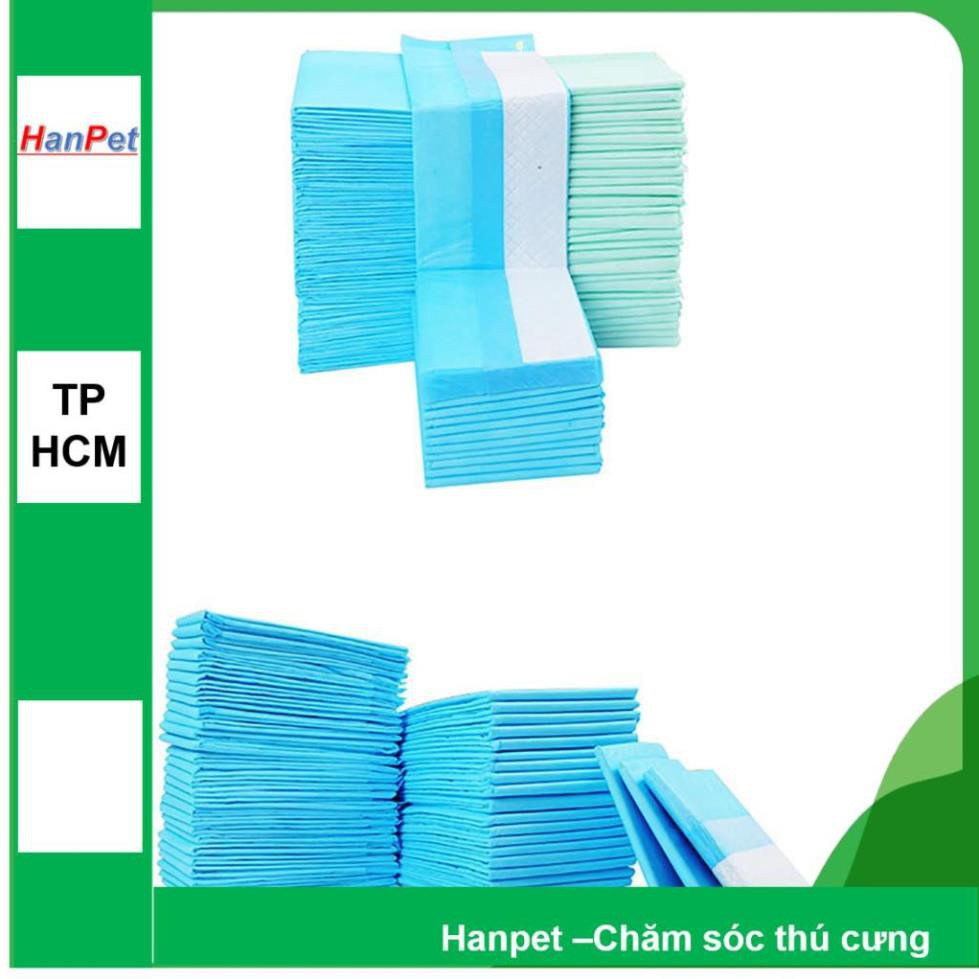 Hanpet.GV- 1 Bịch Tã lót khay vệ sinh chó Dạng giấy lót chuồng chó có thể dùng Lót sàn xe