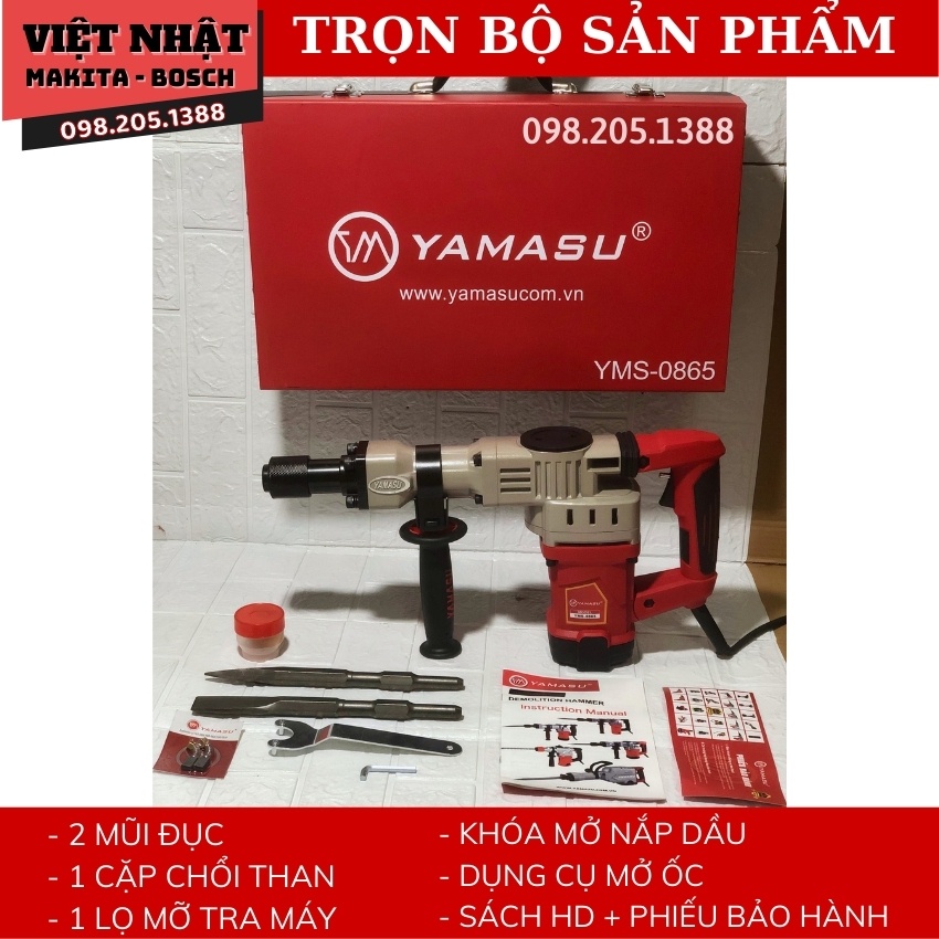 Máy đục bê tông YAMASU-0865 nòng 35 hàng công ty sản xuất theo tiêu chuẩn Nhật Bản.