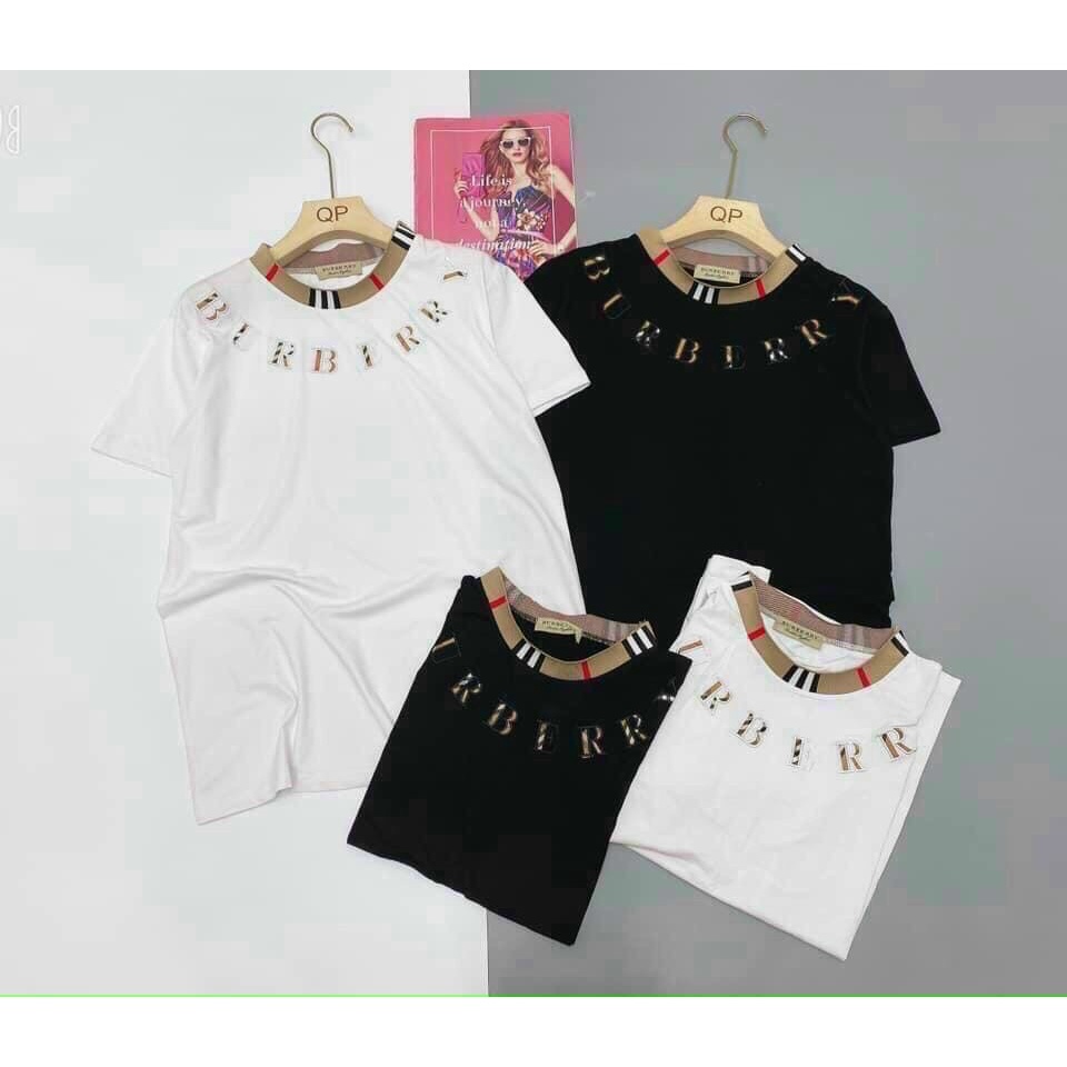 áo phông - áo thun cổ viền burberry chất cotton