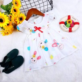 Váy lanh lụa bé gái