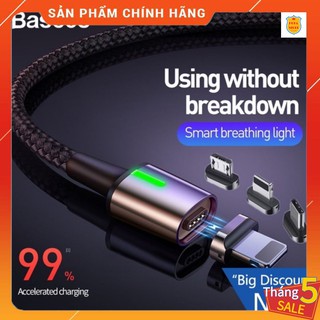 Cáp Sạc Nhanh Nam Châm 3 Đầu Hút Chính Hãng Baseus- BH 12 tháng