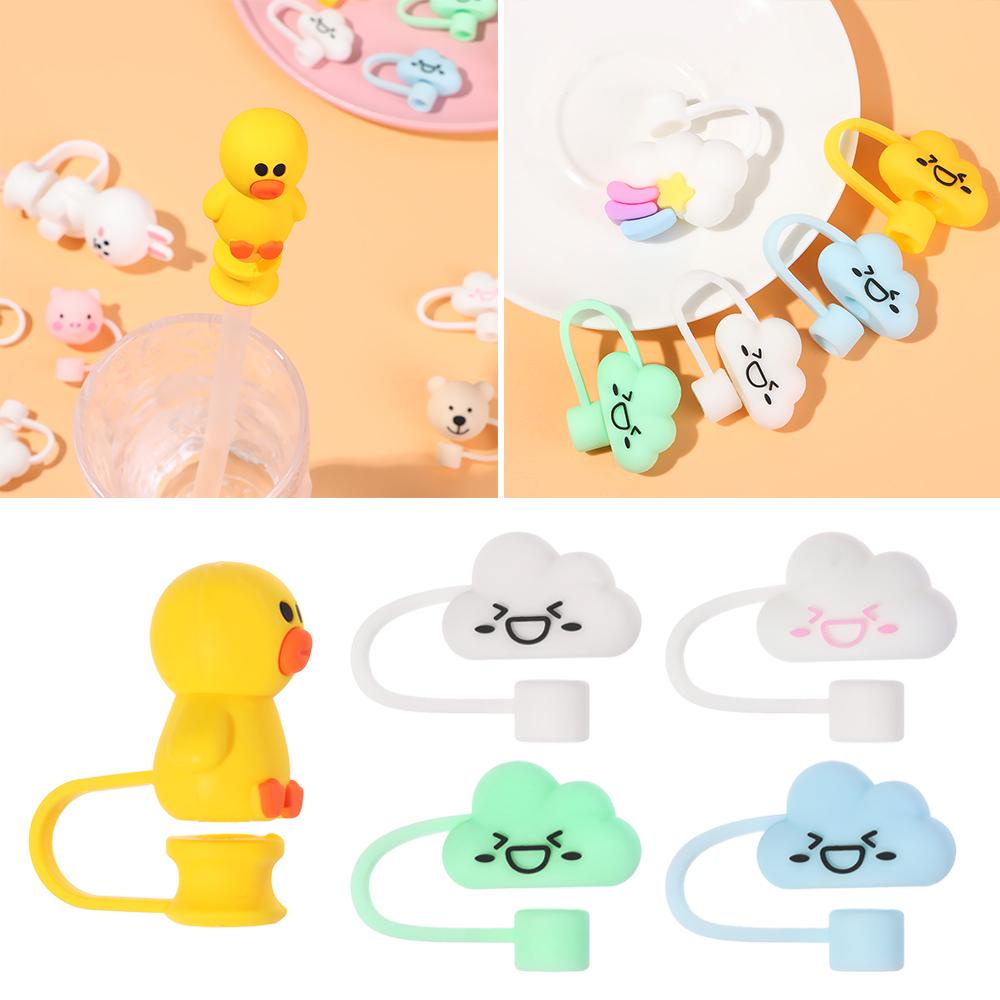 1 Ống Hút Silicone Chống Văng Có Thể Tái Sử Dụng