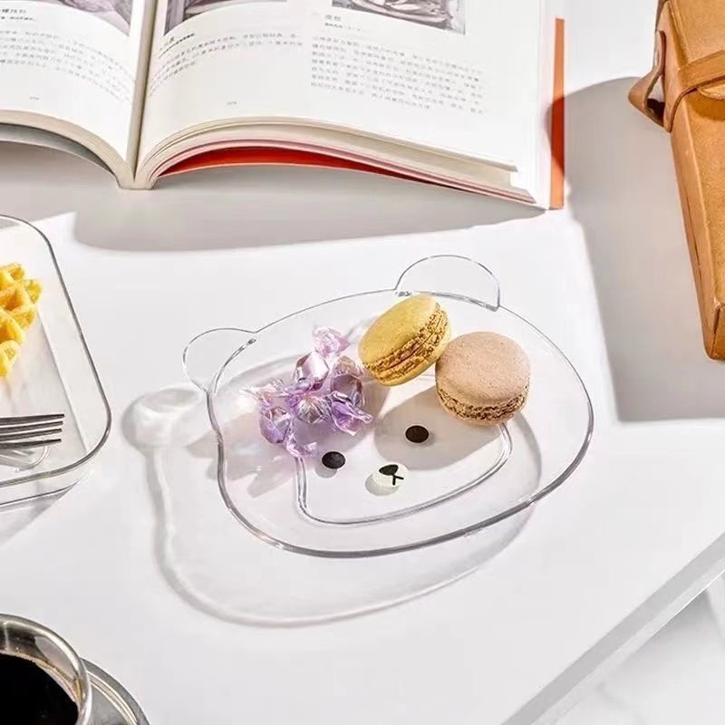 Đĩa Nhỏ Đựng Thức Ăn Hình Xương Gấu Hoạt Hình