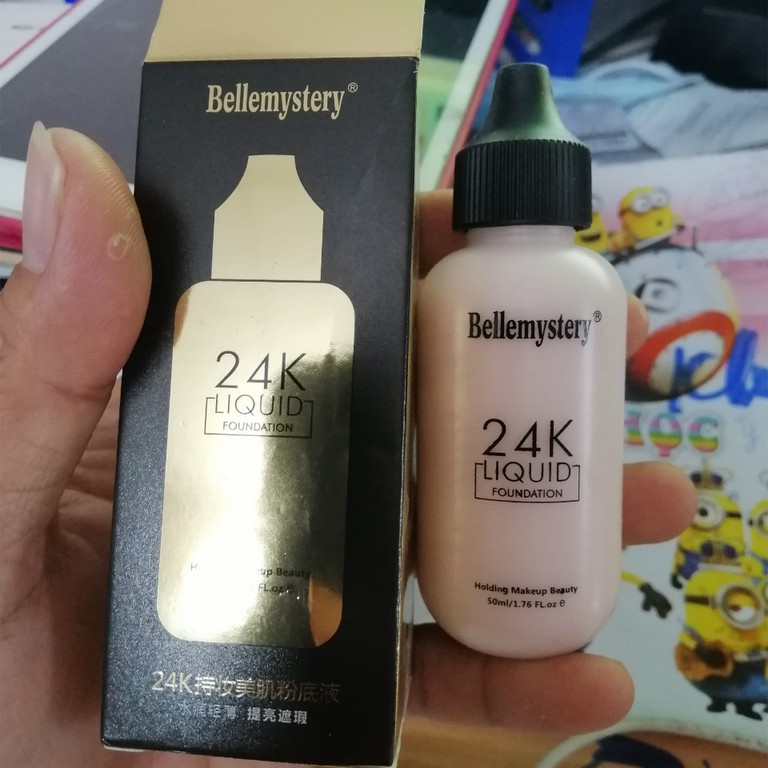 Kem Nền 24k Che Khuyết Điểm Chống Nước Không Trôi Liquid Bellemystery 50ml | BigBuy360 - bigbuy360.vn