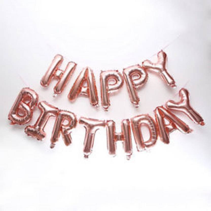 Bóng chữ Happy birthday - Bóng chữ chúc mừng sinh nhật - Happy birthday balloon - Bóng chữ các màu vàng, bạc, hồng, xanh
