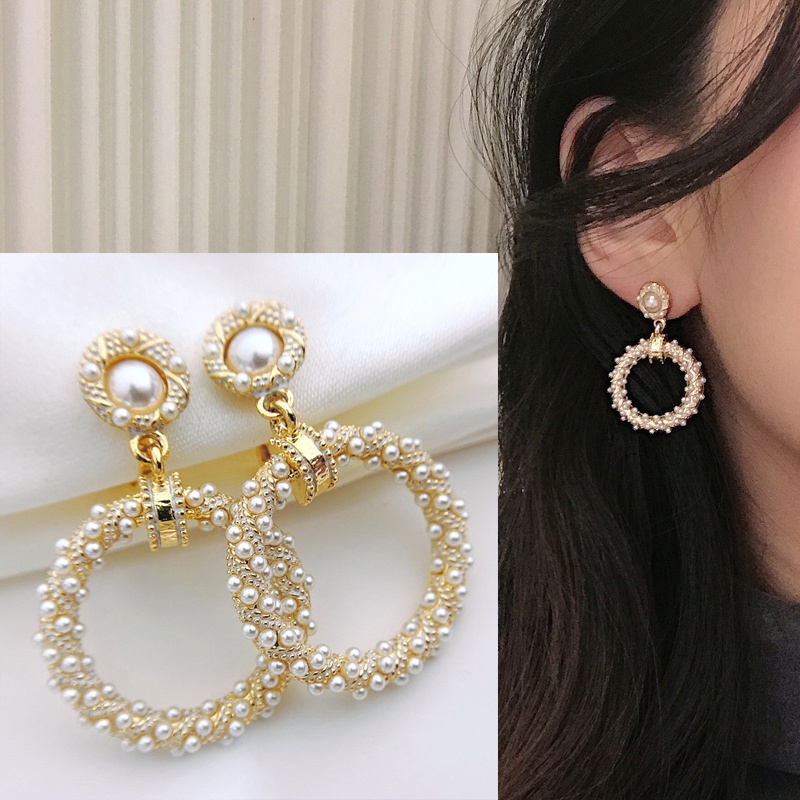 Đôi Bông Tai Ngọc Trai Thời Trang Hàn Quốc