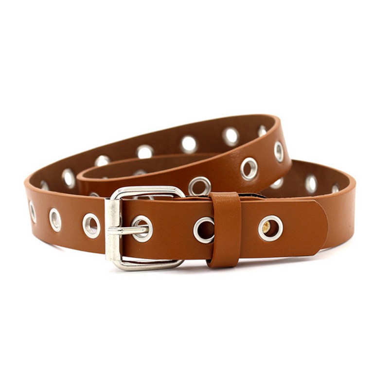 Dây thắt lưng da khóa kim loại thời trang cho nữ