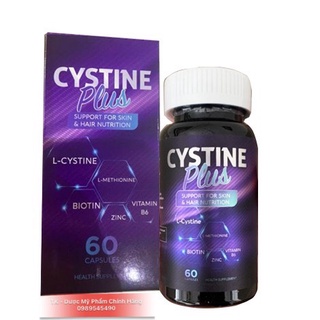 Viên Uống Cystine Plus Giúp Đẹp Da, Giảm Mụn, Ngăn Rụng Tóc Giảm Sắc Tố Da - Hộp 60 Viên
