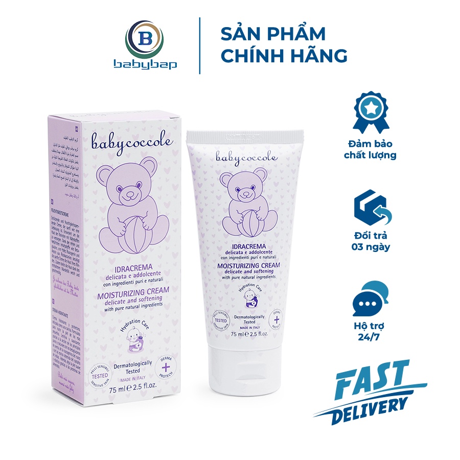 Kem Dưỡng Ẩm Chiết Xuất Hạnh Nhân Babycoccole 0M+ Hấp Thu Nhanh Chóng, Không Gây Rít Và Nhờn Da