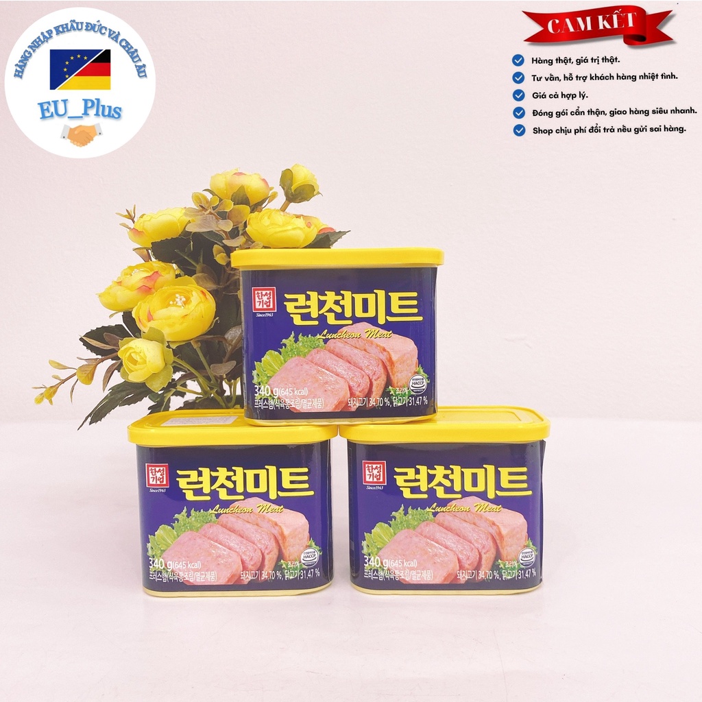 Thịt Hộp Dongwon Hàn Quốc Luncheon Meat 340G - Thịt Hộp Ham / Thịt Heo SPAM Nhập Khẩu Đóng Hộp / Đồ Hộp Ăn Liền