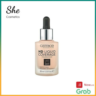 Kem nền kiềm dầu Catrice HD 24h Liquid Coverage Foundation che phủ tốt đủ tone