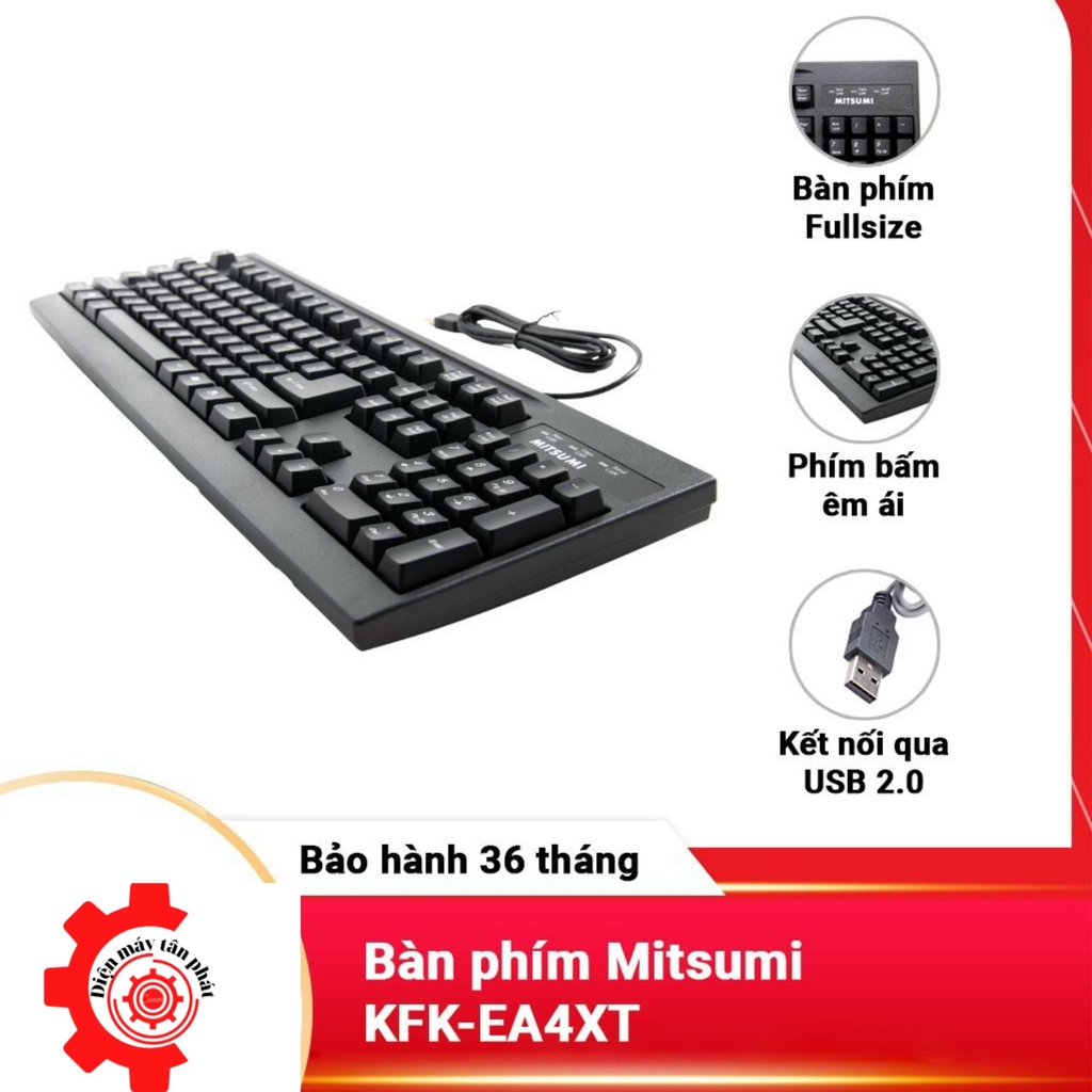 Bàn phím máy tính Mitsumi KFK-EA4XT huyền thoại  có dây cổng usb chính hãng.