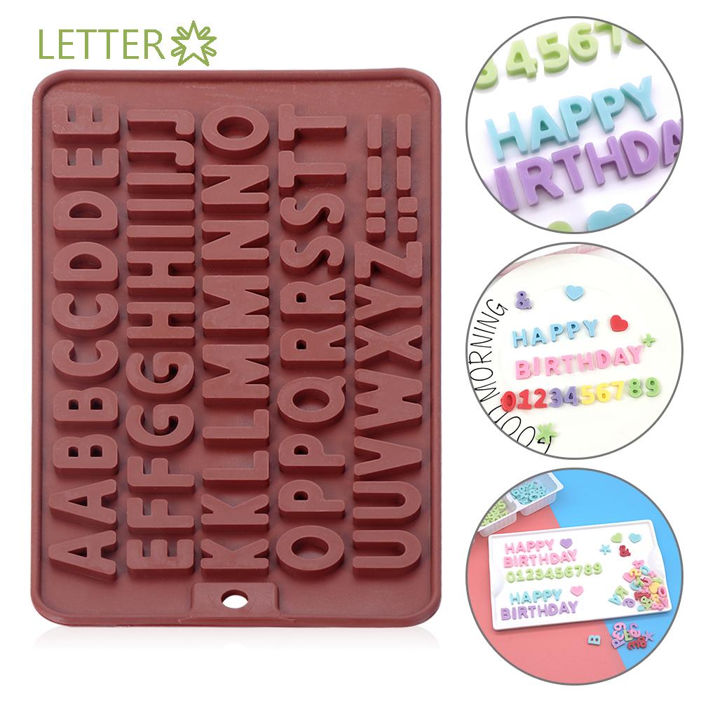 Khuôn Silicone Làm Bánh/Sô Cô La/Kẹo Mềm/Sô Cô La Hình Chữ Cái