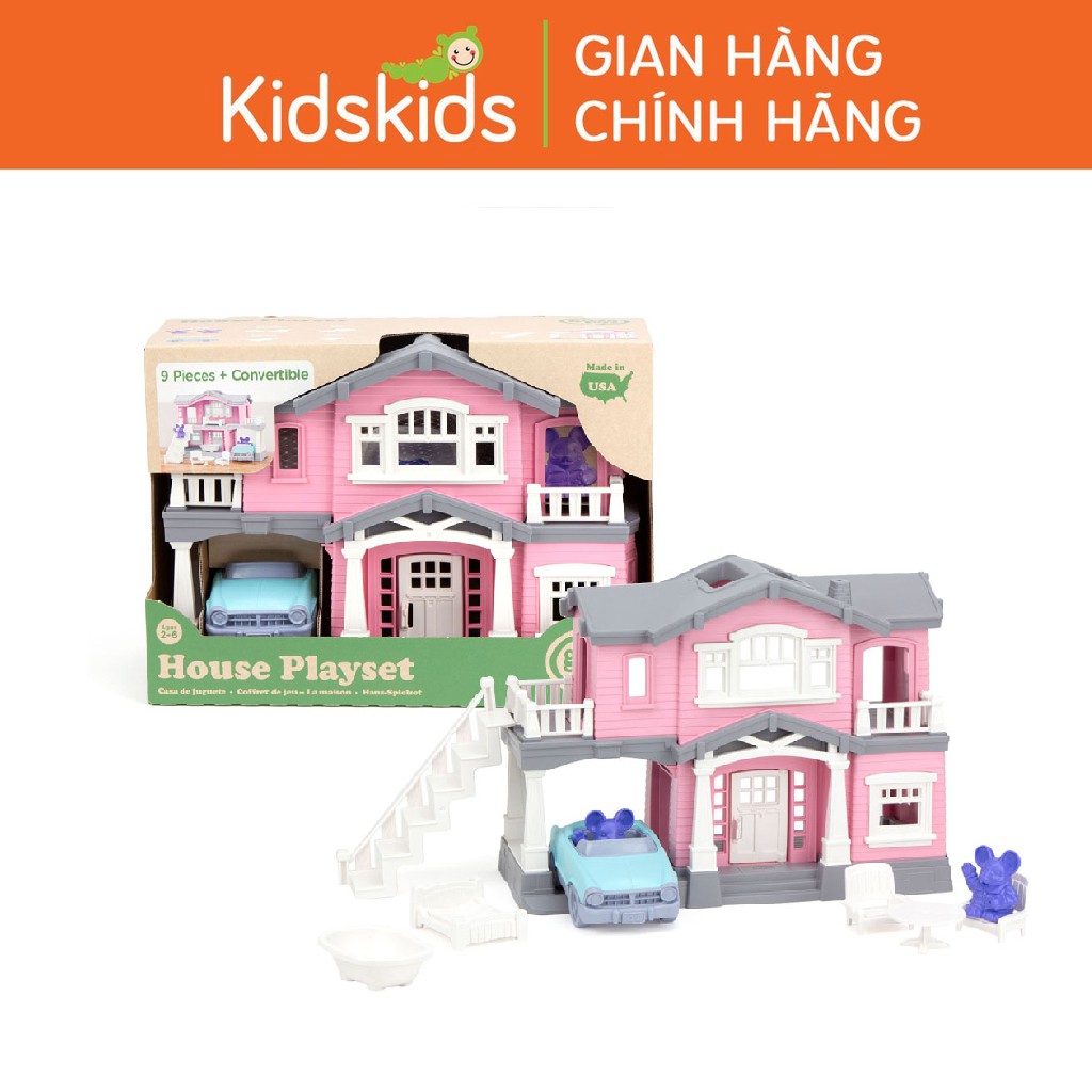 [Mã BMBAU300 giảm 7% tối đa 300K đơn 499K] Bộ đồ chơi ngôi nhà Green Toys - Hồng