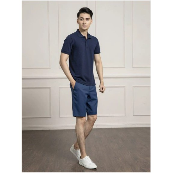 Áo thun polo nam Aristino APSR01 phông ngắn tay có cổ bẻ dáng suông vừa trơn màu vải cotton cao cấp mềm mát