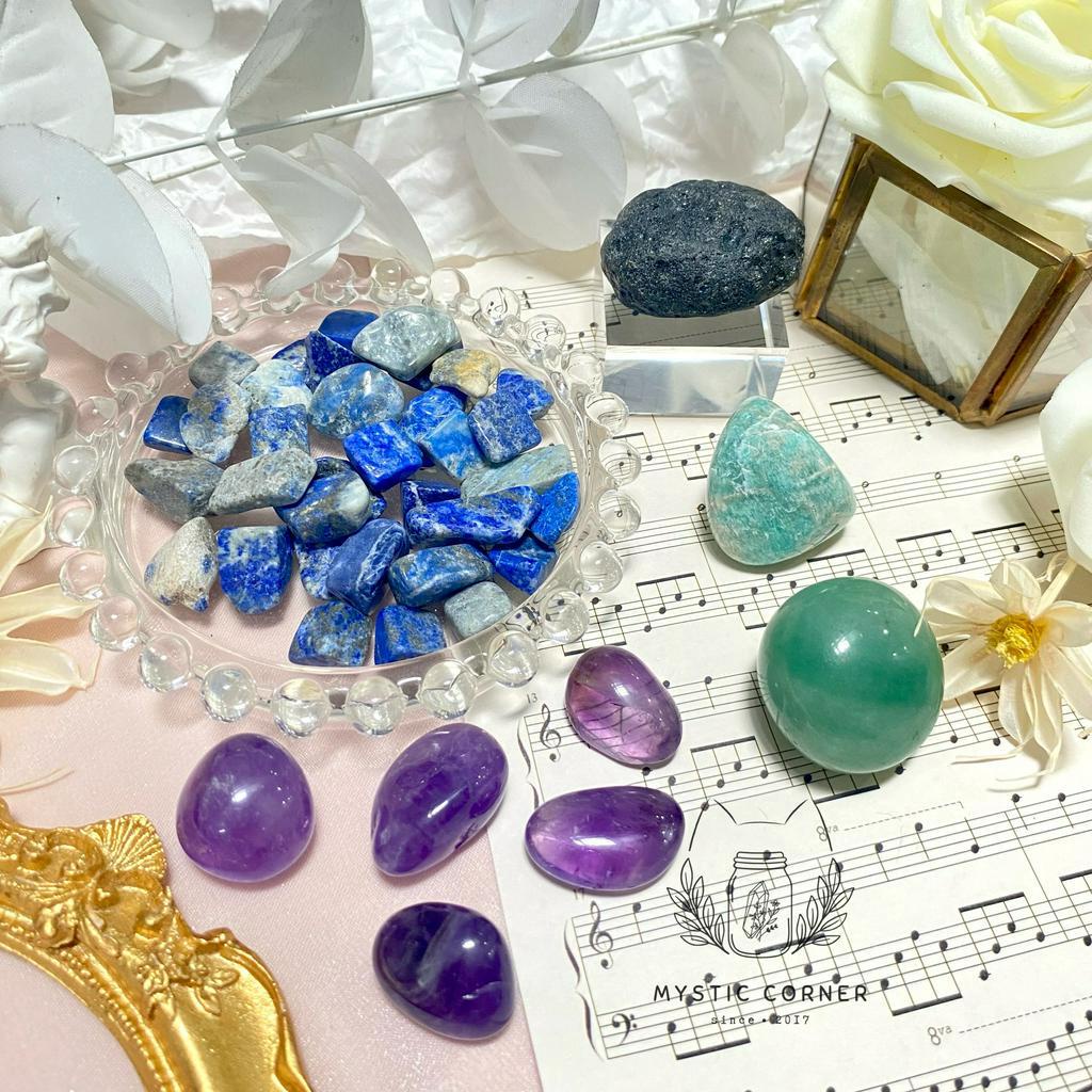 Set đá may mắn cho cung Thiên Bình, đá thạch anh, đá thanh tẩy bài Tarot, đá phong thuỷ