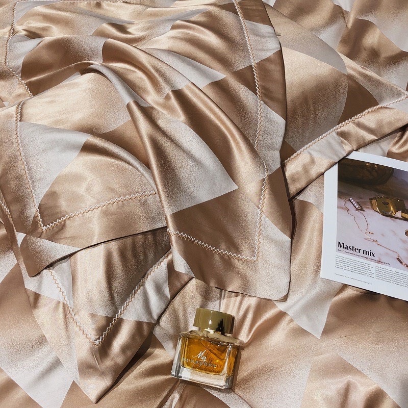 Bộ chăn ga gối gấm cao cấp in hoạ tiết sang trọng,bộ gấm 4 món cao cấp in hoa sang trọng và quý phái