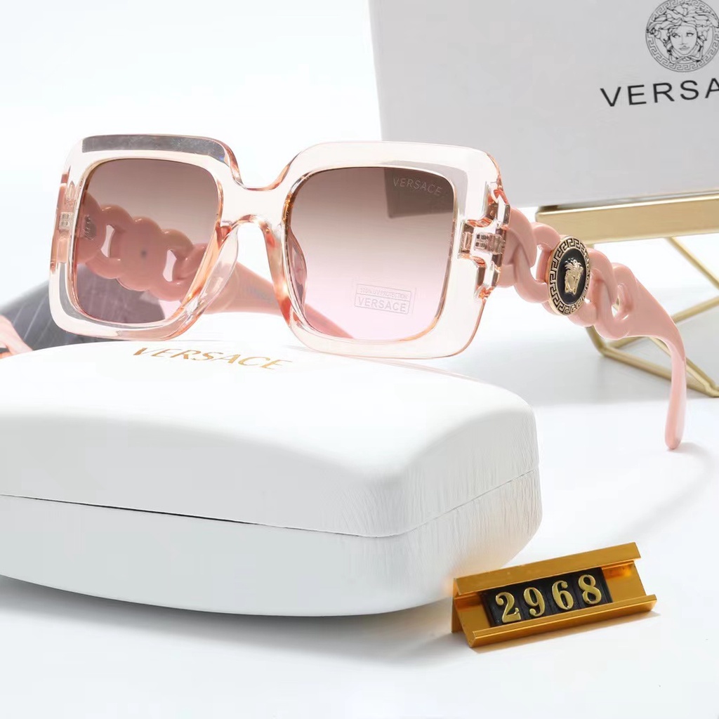 VERSACE Kính Mát Gọng Vuông Phong Cách Retro Sang Trọng Dành Cho Nữ