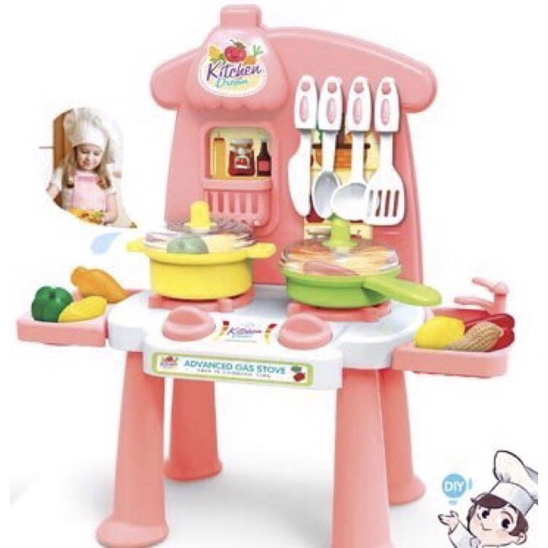 Bộ đồ chơi nhà bếp nấu ăn nhiều chi tiết chất liệu nhựa an toàn với thiết kế màu sắc đáng yêu cho bé - TiNa’s House