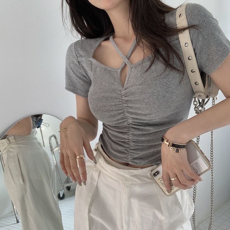 Áo Thun Cộc Tay Cổ Vuông Hàn Quốc Cho Nữ JL-TX-388