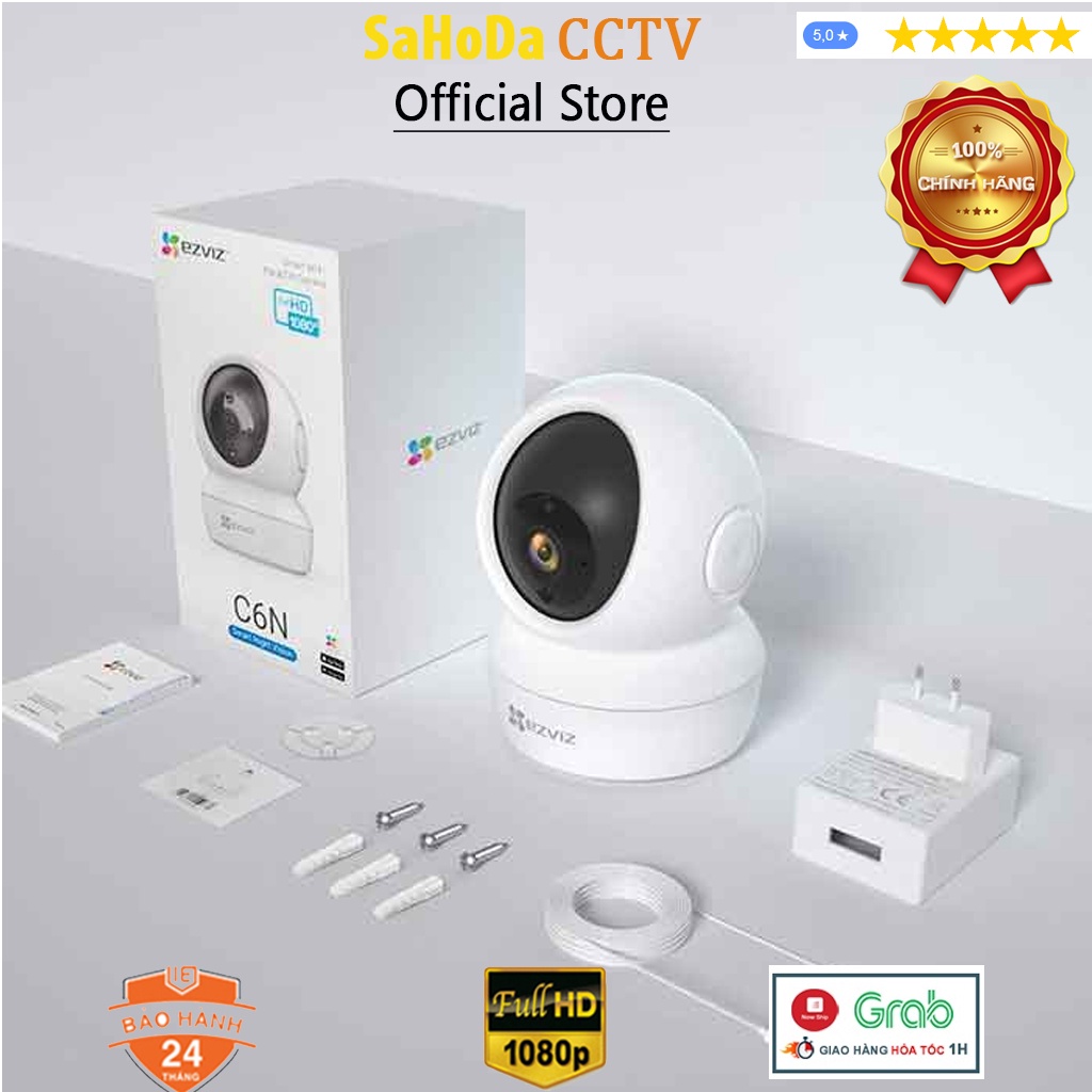 Camera ip wifi Ezviz C6N, Camera trông em bé Ezviz quay quét 360 độ + đàm thoại 2 chiều hàng chính hãng