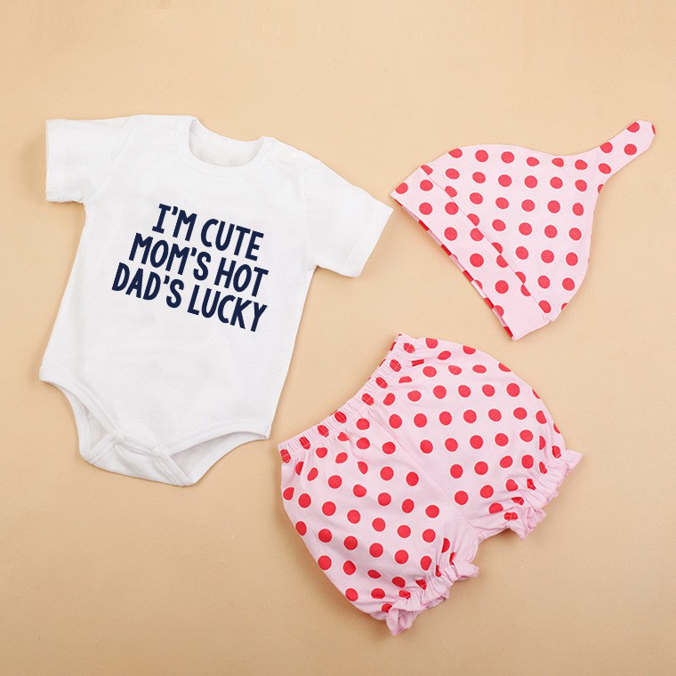 Áo liền quần Cotton NgắN Tay, In HọA TiếT Chữ Cho Bé Trai/GáI