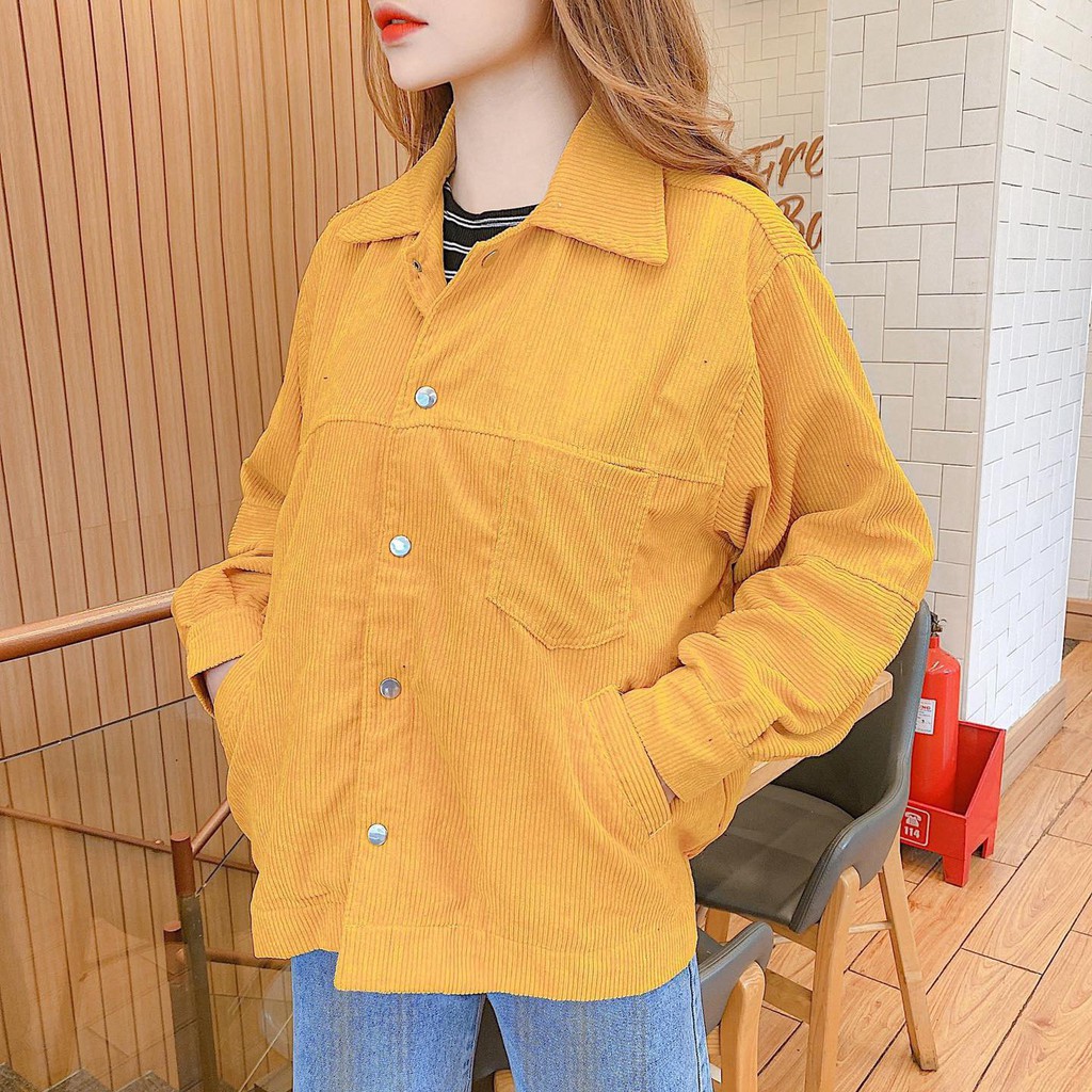 [Mã WASKT304 giảm 15% tối đa 30K đơn 99K] Áo khoác nhung nút bấm