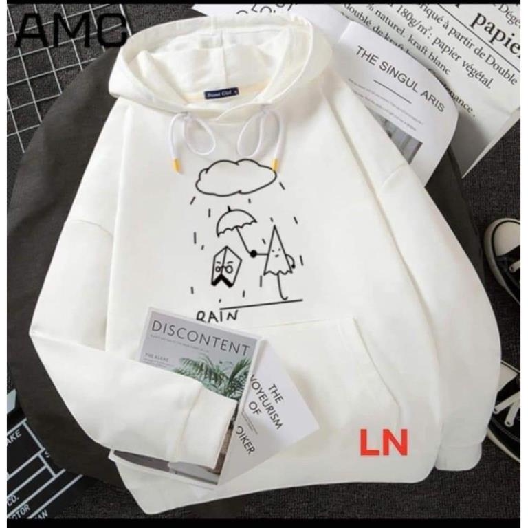 Áo hoodie nỉ mũ trời mưa RAIN Ln