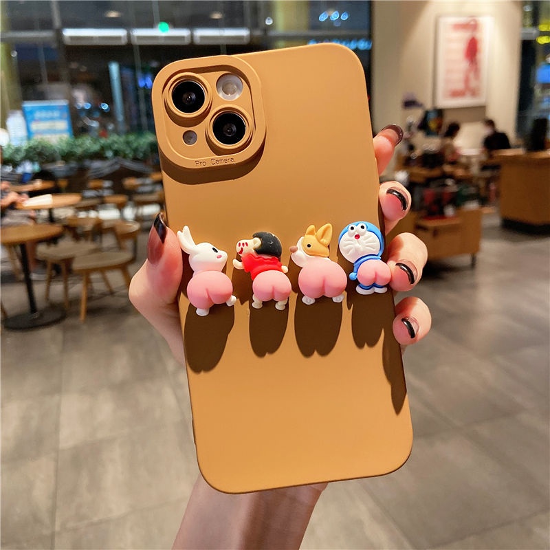 Ốp Điện Thoại Mềm Hình Mông Hoạt Hình Vui Nhộn Cho iphone15 pro max 14 / 13 / 12 / 11 pro max xs max xr / xs 8plus