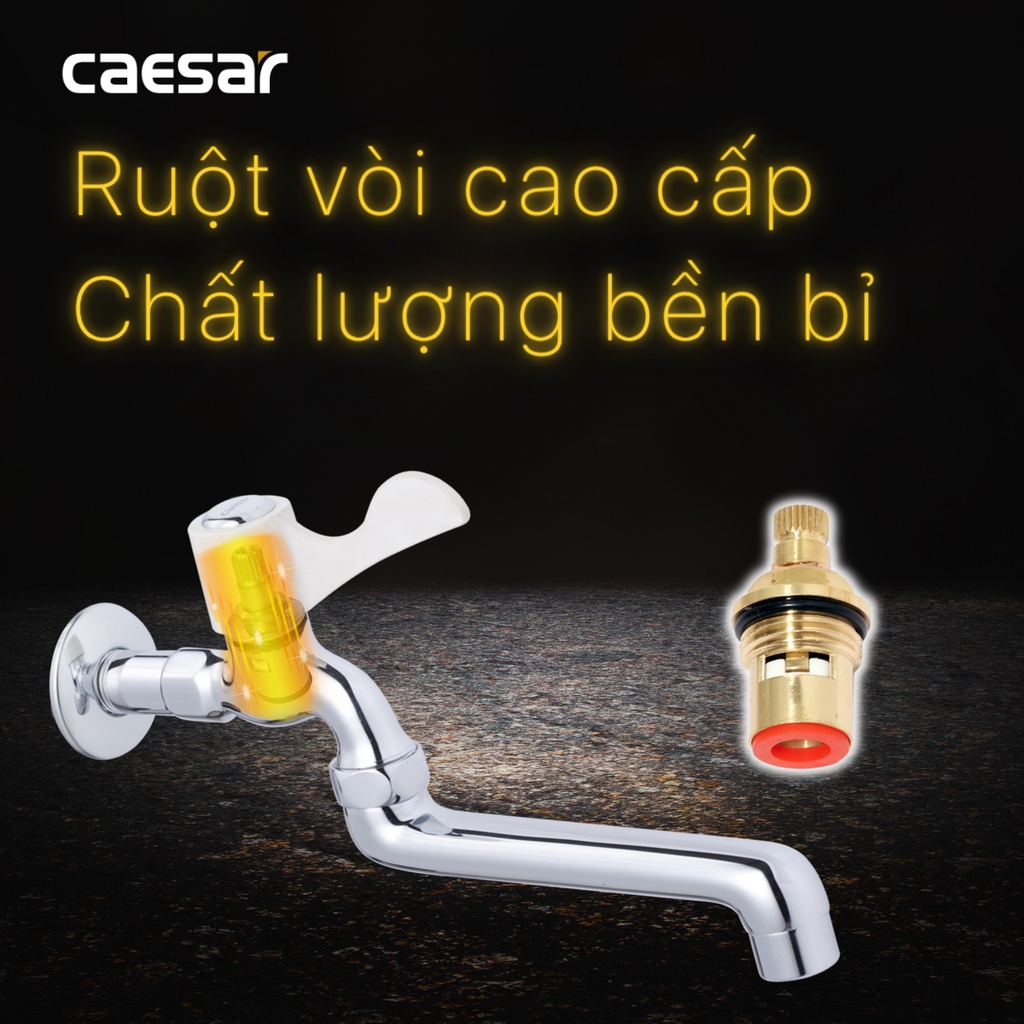 [Caesar] Vòi lạnh gắn tường Caesar, vòi chậu rửa chén bát âm tường WL027C