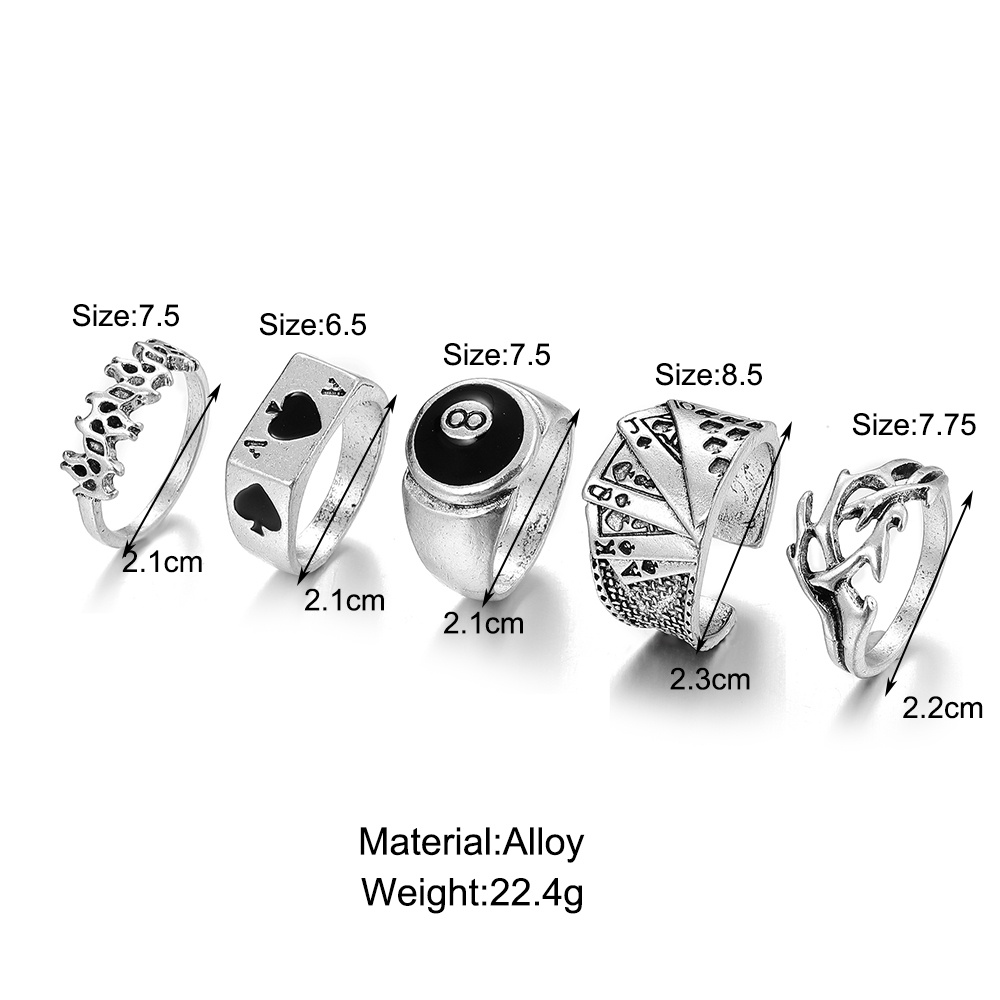 Set 5 nhẫn đeo khớp ngón tay thời trang cho nữ