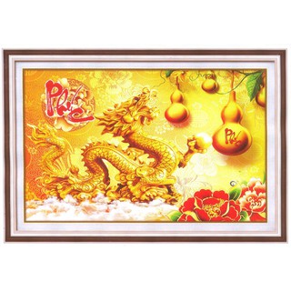 Tranh Thêu Rồng Vàng Chúc Phúc 223077 60x41cm, chưa thêu