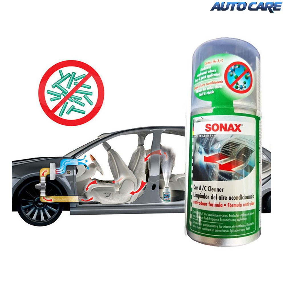 [Mã LIFEAU01 giảm 10% tới 50k đơn 150k] Chai Xịt Làm Sạch Khử Mùi Dàn Lạnh Ô Tô Sonax A/C Cleaner 323100 (100ml)