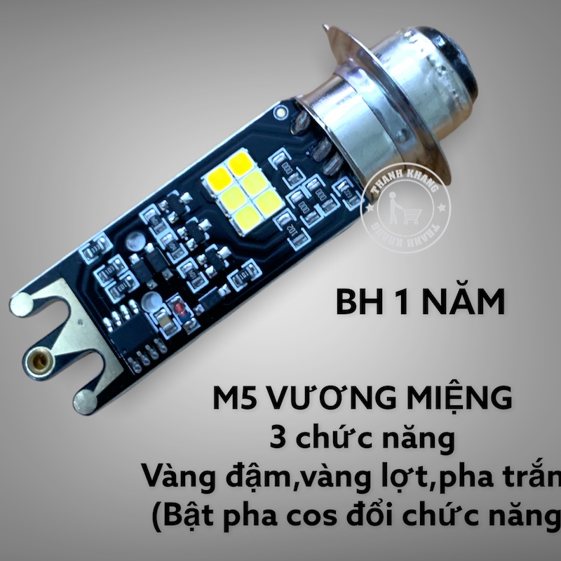 Đèn pha led 2 chân M5 eagleye gắn xe máy(ánh sáng trắng)Thanh Khang 001000024