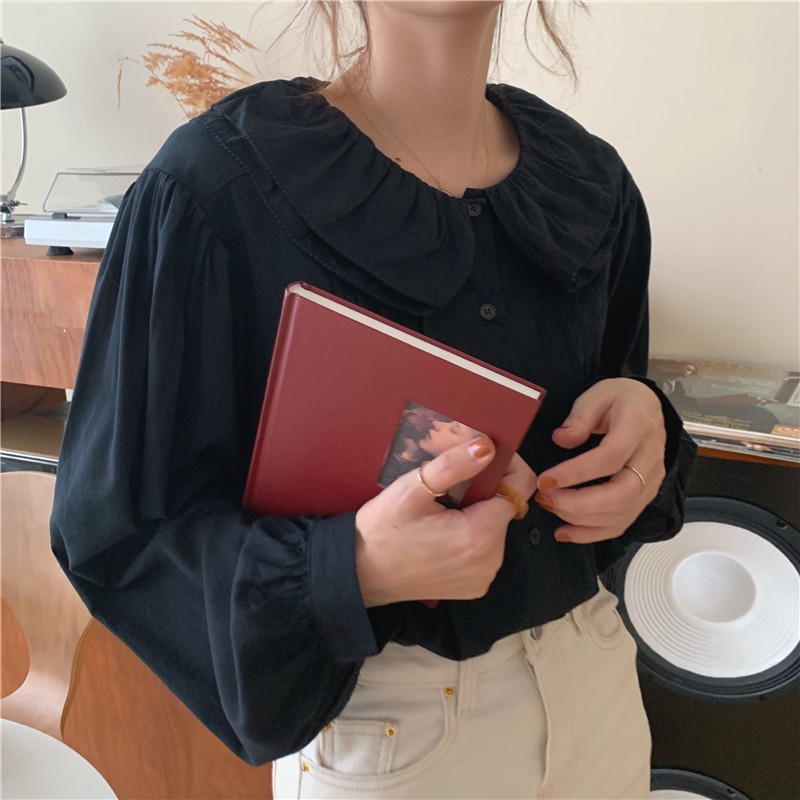 Áo Sơ Mi Nữ Tay Dài Cổ Bẻ Cài Khuy Ngọt Ngào 45913